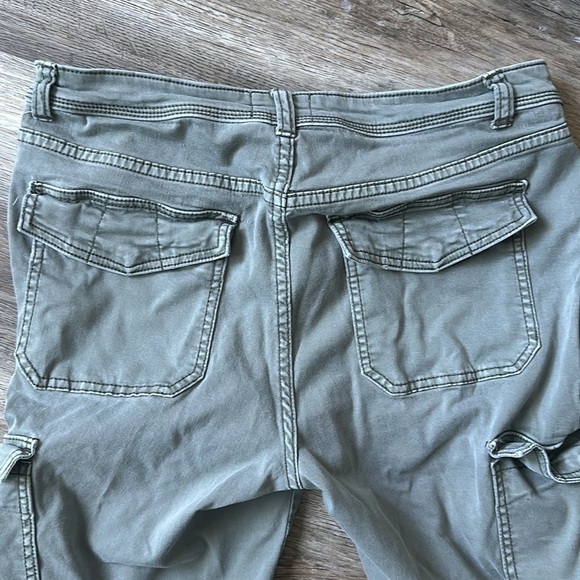 Caslon pants size 31 khaki colored cargo fitted green denim - Picture 2 of 8